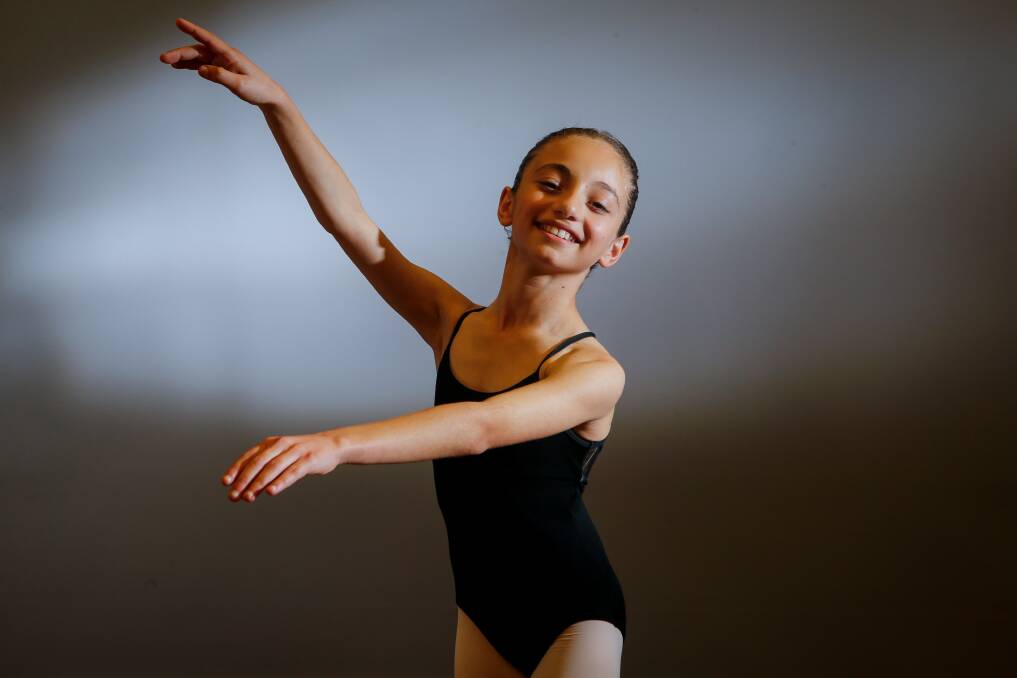 Ballet dancer: Aleyah Jabakhanji, 12, of Wollongong. Picture Adam McLean.
