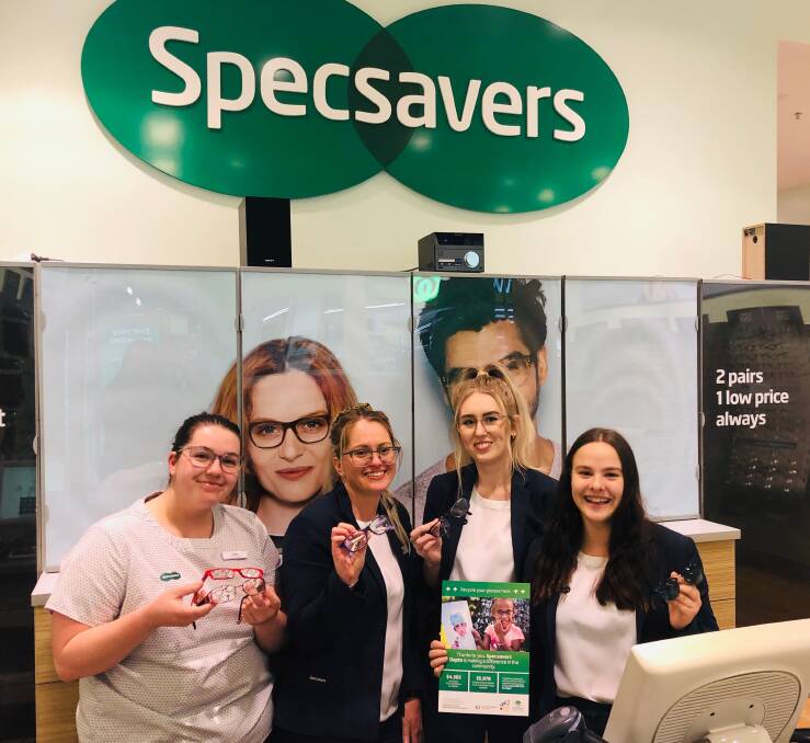 Spring clean for a cause: The Dapto Specsavers's team.
