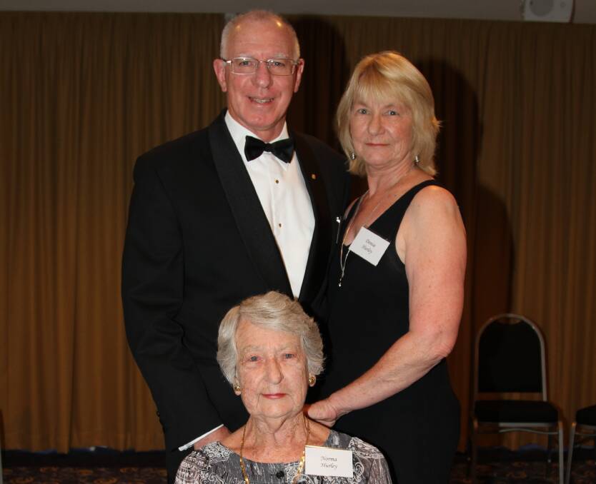 From Port Kembla High student to Governor General: Australia's 27th governor-general David Hurley with his Wollongong sister Denise Hurley and mother Norma Hurley at an Illawarra Connection dinner in 2012. Picture: Greg Ellis. 
