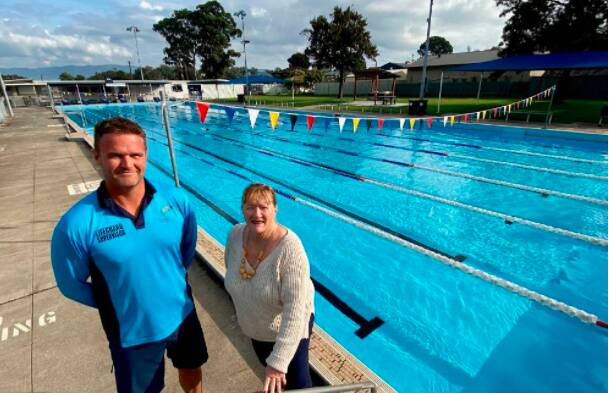 Shellharbour mayor Marianne Saliba at Oak Flats Pool. Picture: supplied.