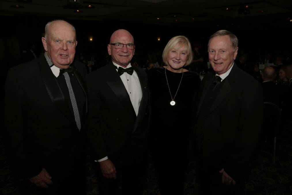 Silver anniversary: Warren Steel, Peter Kell, Janine Cullen and Geoff Phillips at the June dinner reflecting on first TIC gathering 25 years ago. Picture: Greg Ellis.


