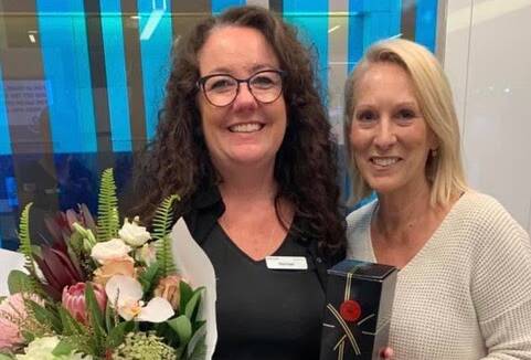 Anniversary: Rachael Bowden and Lynne Ryan at Just Cuts Shellharbour. 
