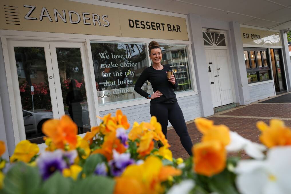 Busy bakery remains: Gloria Ruvinov in front of the dessert bar at Zanders Bakehouse which is for sale but not the cafe and bakery which she hopes to run for at least another 13 years. Picture: Adam McLean.
