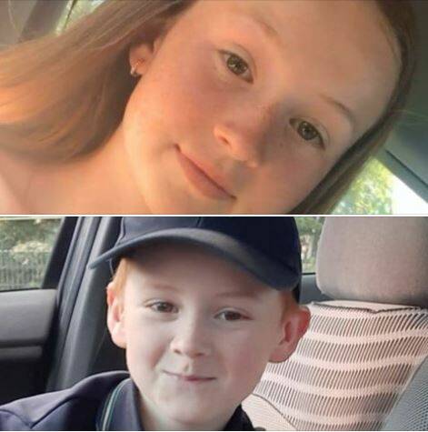Missing Nowra children: Karly and James Lowe were last seen on Wednesday. Pictures: NSW Police Force Social Media page.
