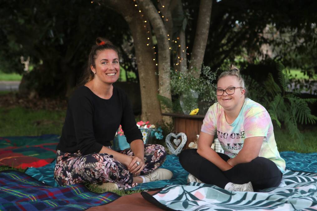 Mentor: Flagstaff support coordinator and counsellor Gemma Sheehy loves how employees such as Natalie Gartshore respond to face-to-face mentoring. Picture: Sylvia Liber.
