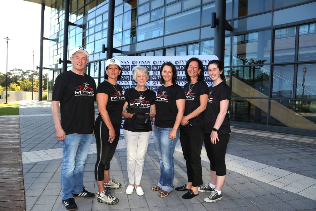 Family out in force for medical research: Kieran, Madeline, Annette, Claire, Francene and Anna Tynan at the Wollongong Innovation Campus early for the 2017 Tynan Chellenge. Picture: Greg Ellis.
