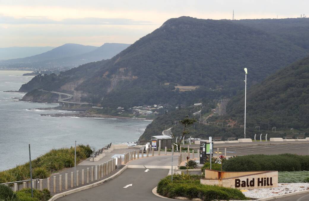 Holiday hot spots in lockdown: Bald Hill looking eerily quiet on Friday morning as visitors and locals stay away. Picture: Robert Peet.
