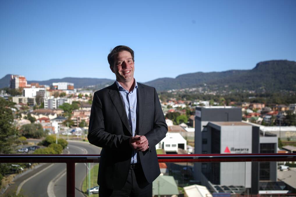 Business leader: NSW Small Business Commissioner Chris Lamont at Illawarra Business Chamber's new office in Wollongong. Picture: Adam McLean.