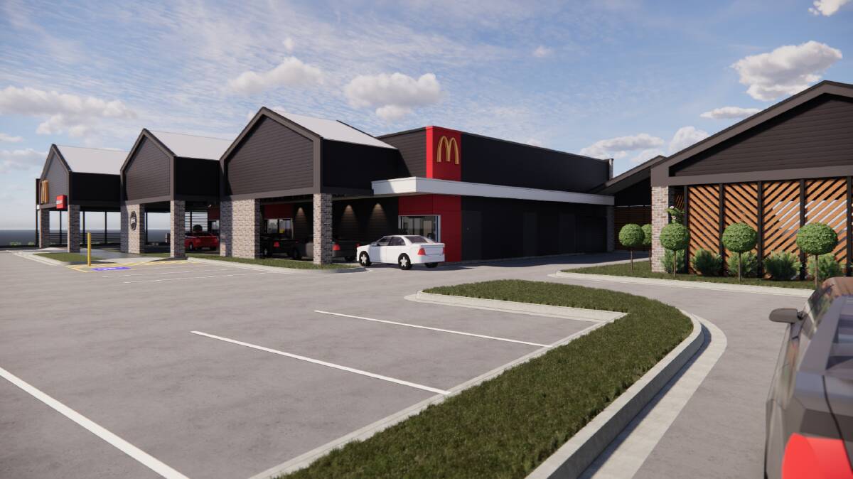 An artist impression of the new McDonald's restaurant planned for Albion Park.
