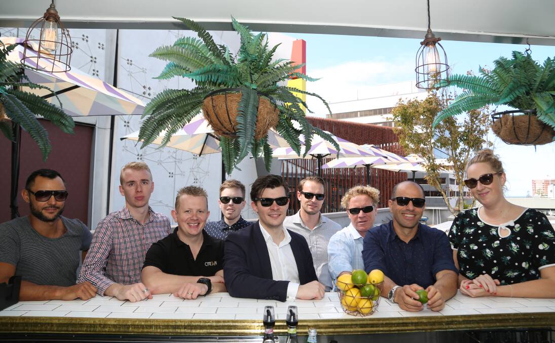 Festival of food and entertainment: Humber owner Adam Murphy (centre) with many of those behind a month long festival called Humberfest coming to the Wollongong City Centre from April 1. Picture: Greg Ellis.