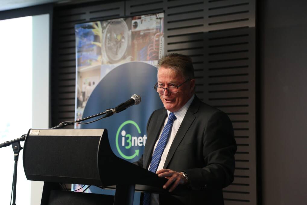 Great job Wollongong: Navantia Australia supply chain manager Greg Keen thanks Illawarra industry for such a warm welcome at the annual i3net industry showcase. Picture: Greg Ellis.
