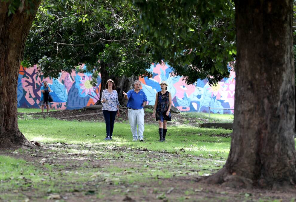 Foodie's welcome: Claire Roberts, Paul Boultwood and Kerrie Humphrey check out the site of the new weekly foodie and farmers market in Corrimal. Picture: Robert Peet. 