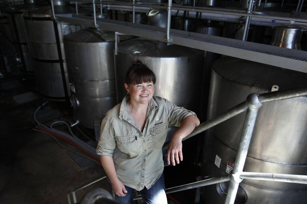 Grape expectations: Senior winemaker Sarah Crowe at Bimbadgen Estate in the Hunter Valley in 2013 just before she became chief winemaker at Yarra Yering. Picture: Natalie Grono.