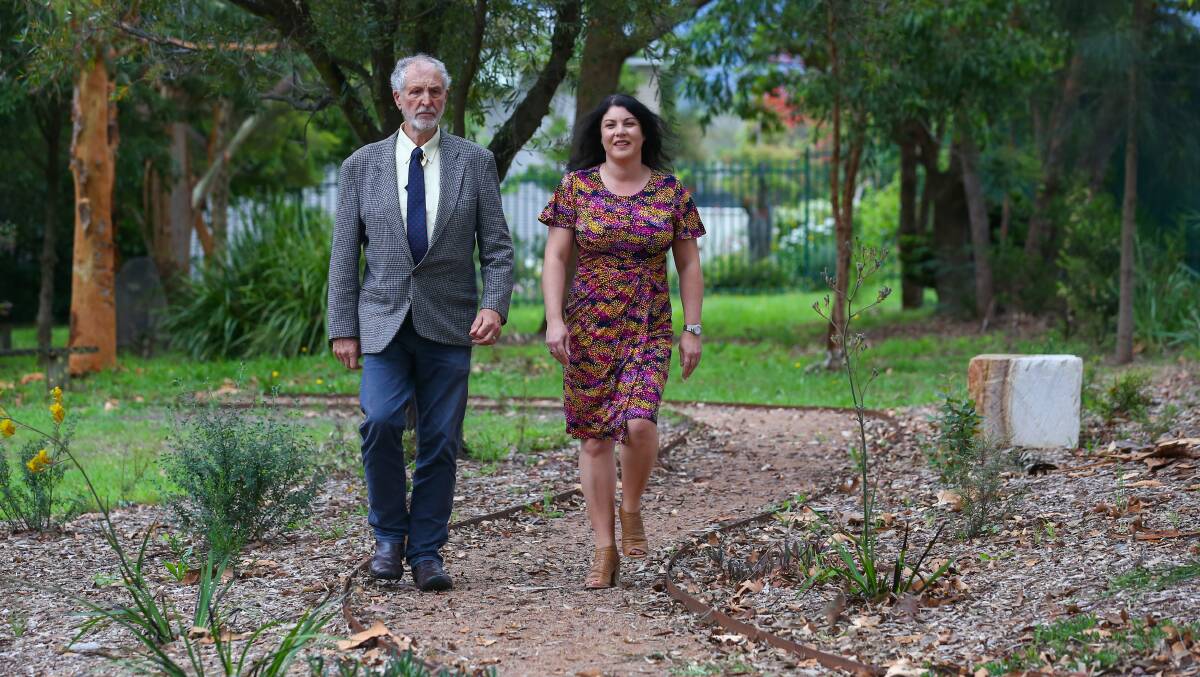 Dapto High School principal Andrew FitzSimons and Albion Park Rail Public School deputy principal Romina Maione have both been recognised for ensuring children from lower socioeconomic backgrounds are supported in their education. Picture: Wesley Lonergan.