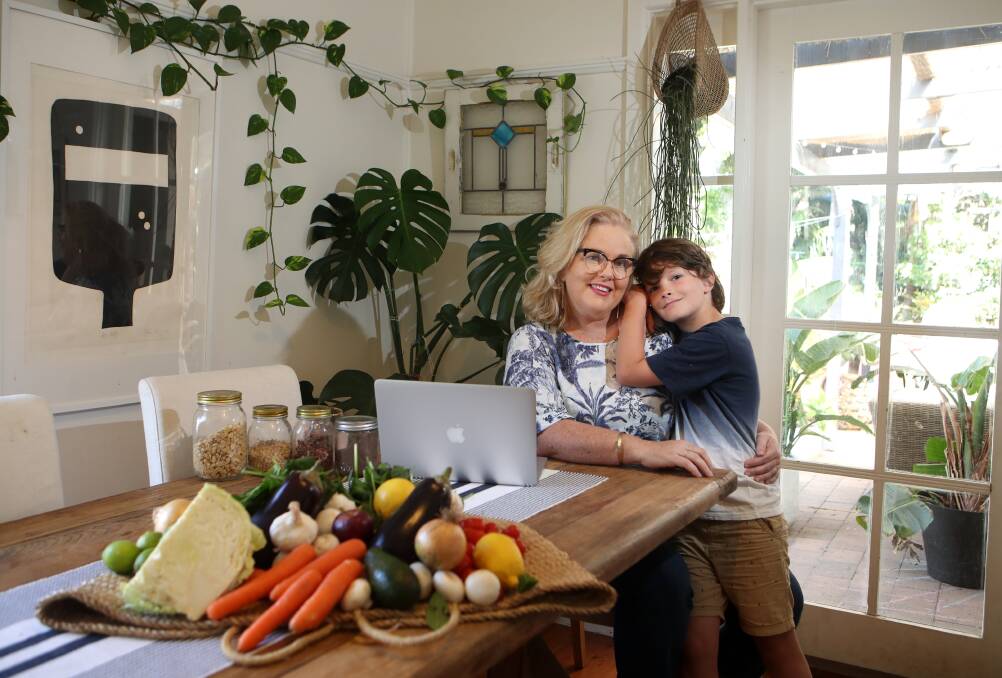 New marketplace: Kirrily Sinclair plans to spend Mother's Day at home with family including son Cooper as Foragers goes online. Picture: Sylvia Liber. 