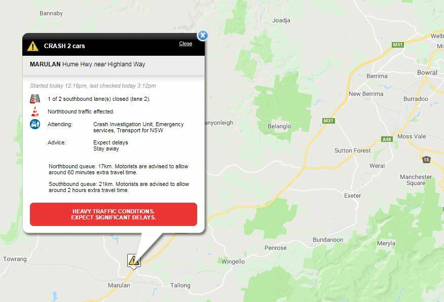 Car accidents cause lengthy delays on Princes Hwy and Hume Hwy