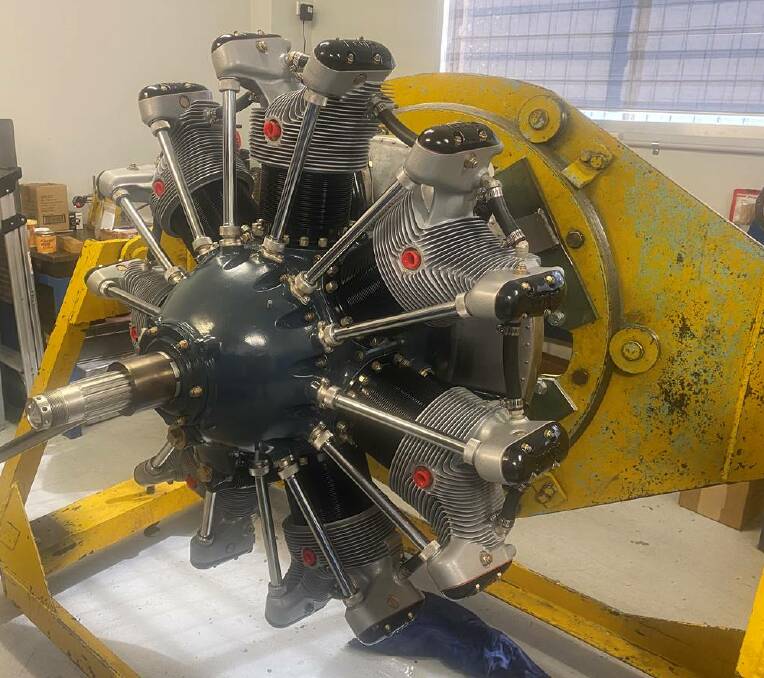 Like new: The overhaul on the third and last engine has been completed in Brisbane where it was being boxed up on Friday to be loaded on a truck for transport to HARS next week.
