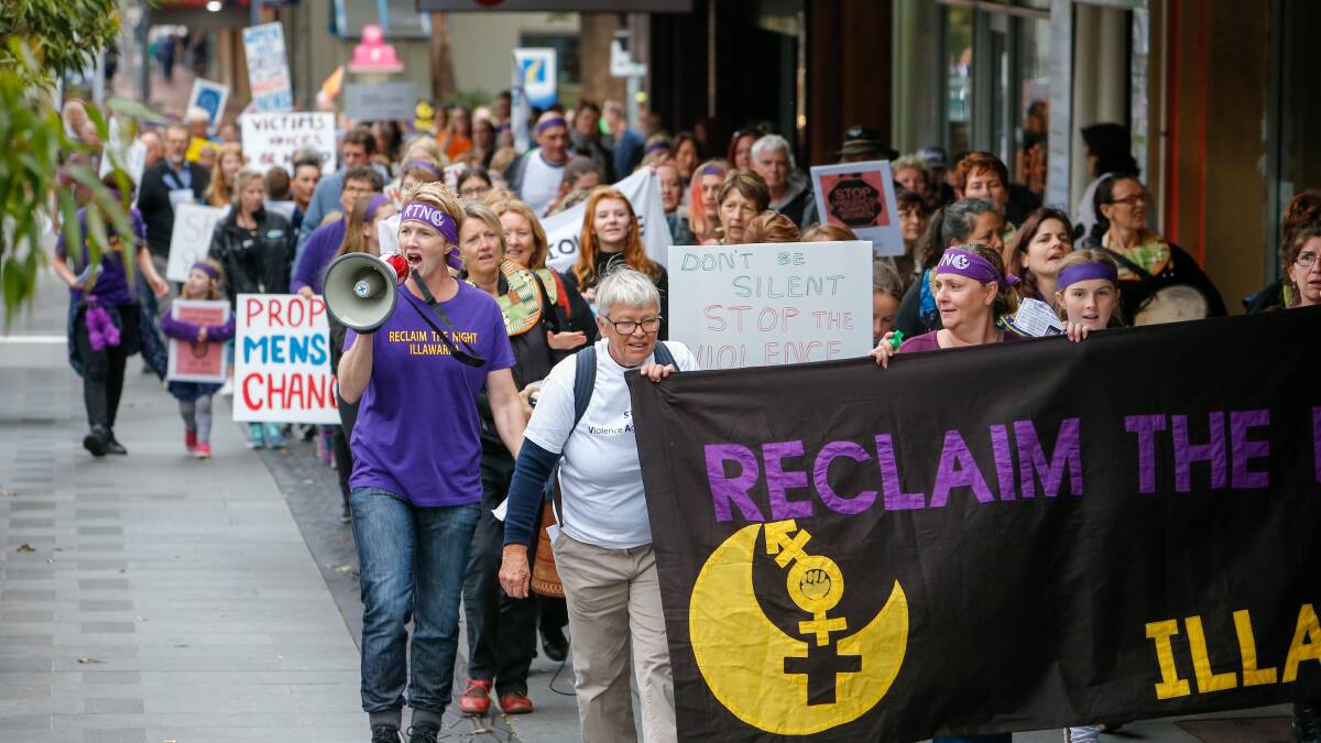 Wollongong march takes stand on violence against women