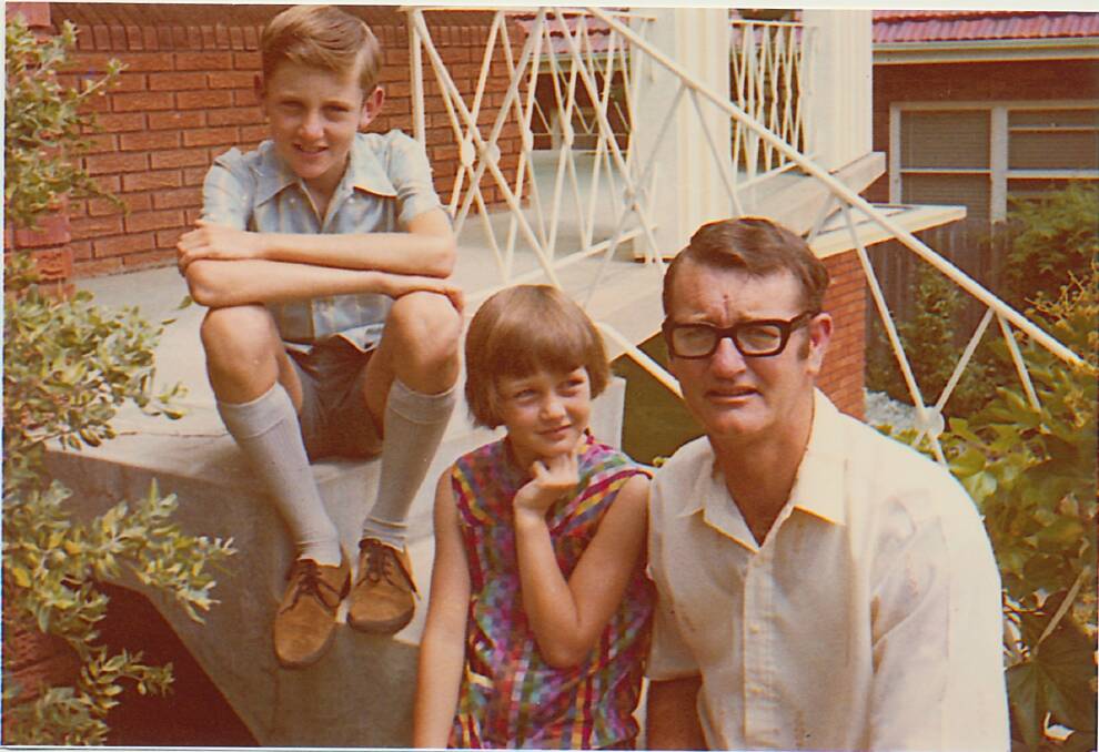 Michele Adair with her broether Jason and father Keith Richardson not long before he died.