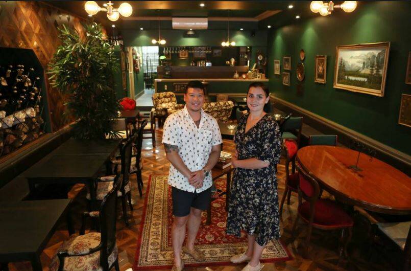 Arron Choi and Barbora Sterbova at Uncle Bok's restaurant and bar in lower Crown Street, Wollongong. Picture: Greg Ellis
