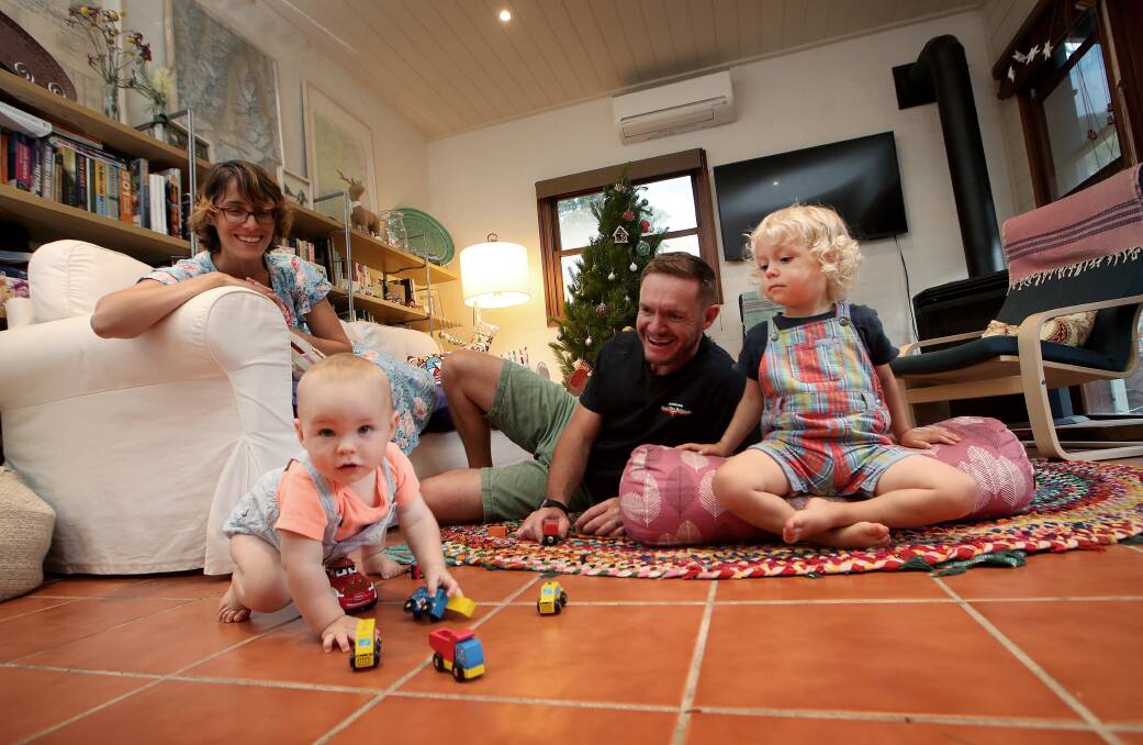 Family time for firey: Melanie, Eamon, David and Benjamin Brennan are looking forward to spending more family time together this Christmas. Pictures: Sylvia Liber.