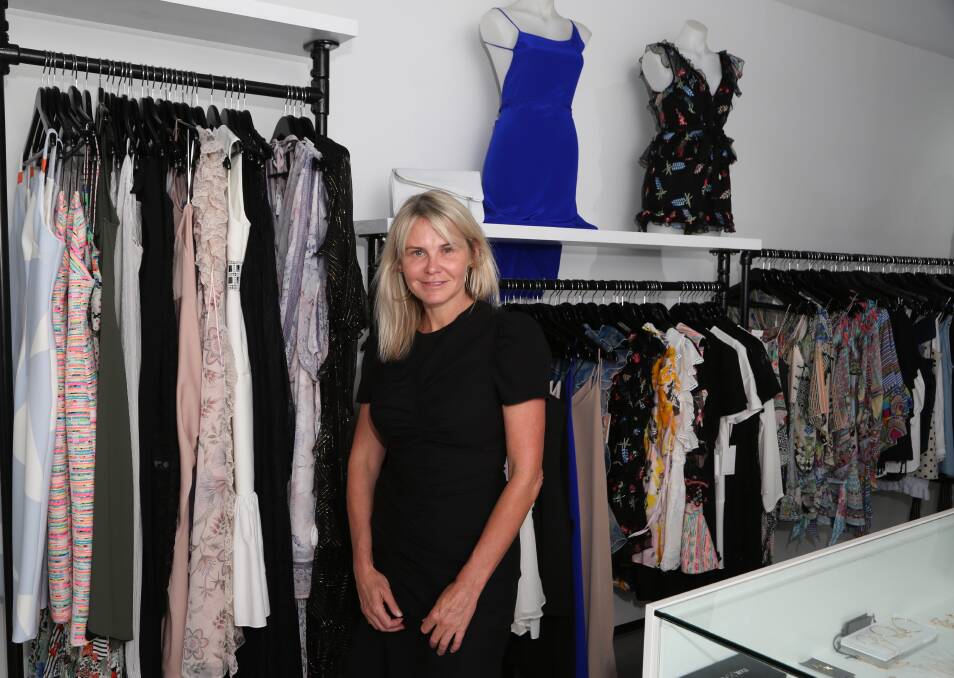 Designer wear: Kelly Kreilis inside her Frolic Girls fashion specialty store in Wollongong. Picture: Greg Ellis.


