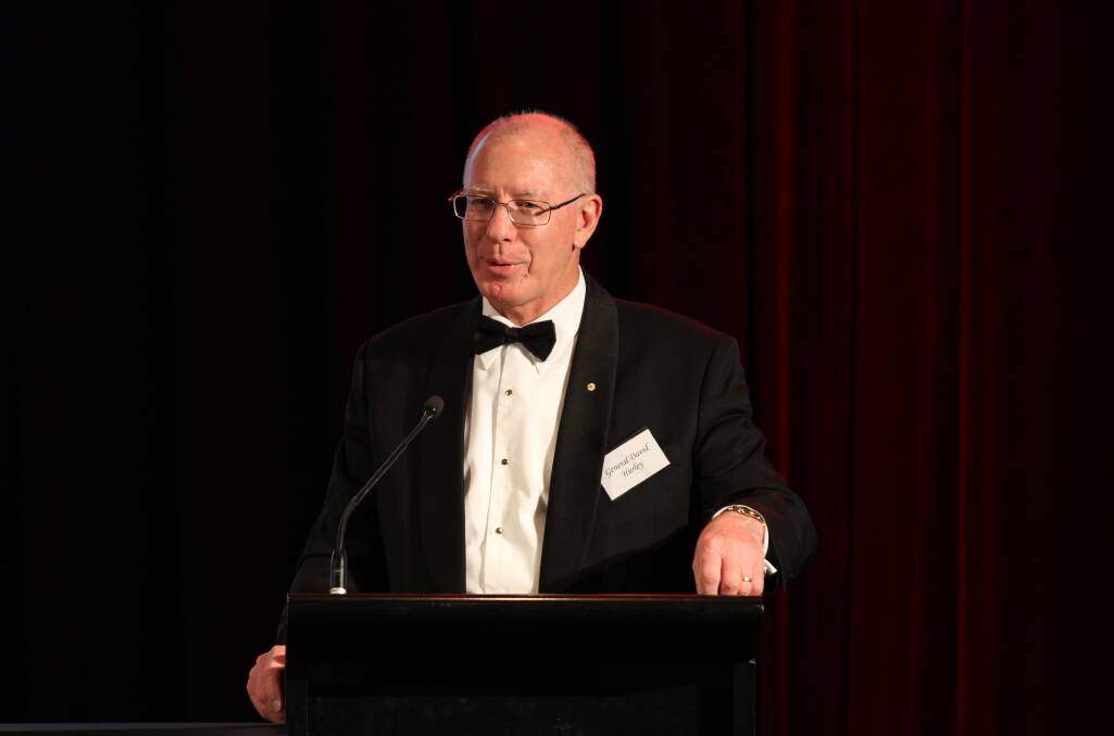ANZAC address: NSW Governor David Hurley when he spoke at The Illawarra Connection a couple of years ago. Picture: Greg Ellis.