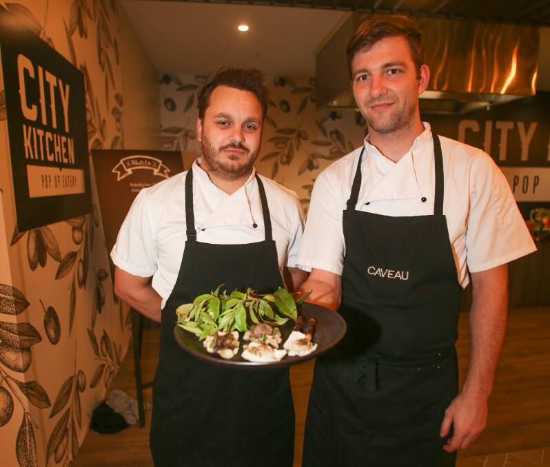 Local and fresh: Caveau chefs Simon Evans and Tom Chiumento are cooking with dairy at the City Kitchen pop-up eatery this Sunday from 12 to 2pm. Pic: Georgia Matts.

