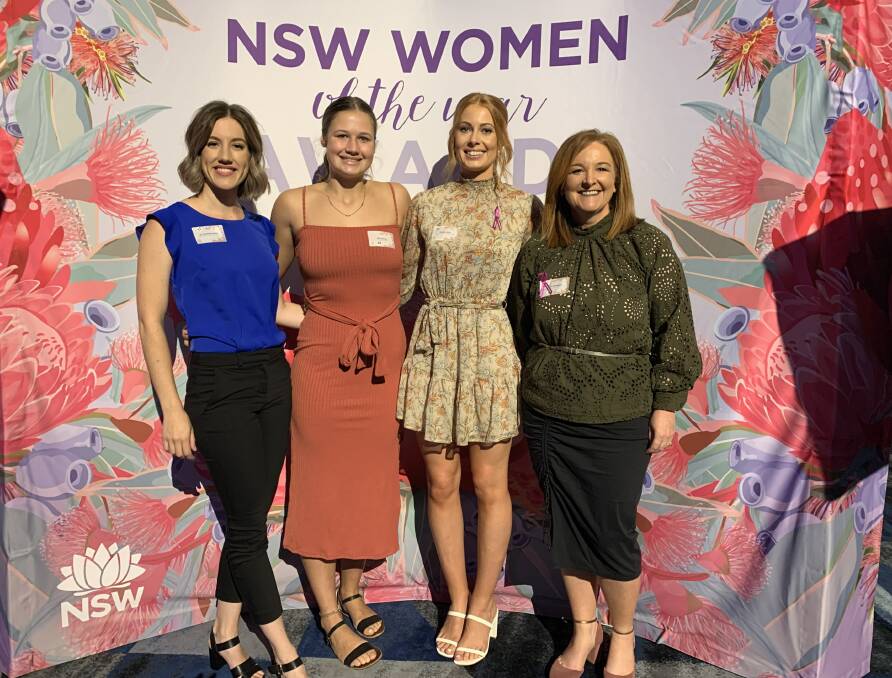 NSW Women of the Year finalists: The four Illawarra finalists at the NSW Women of the Year Awards were Dr Samantha Wade, Ella Treanor, Shelby Lacey and Alison Covington. Picture: Cheryl Johns.

