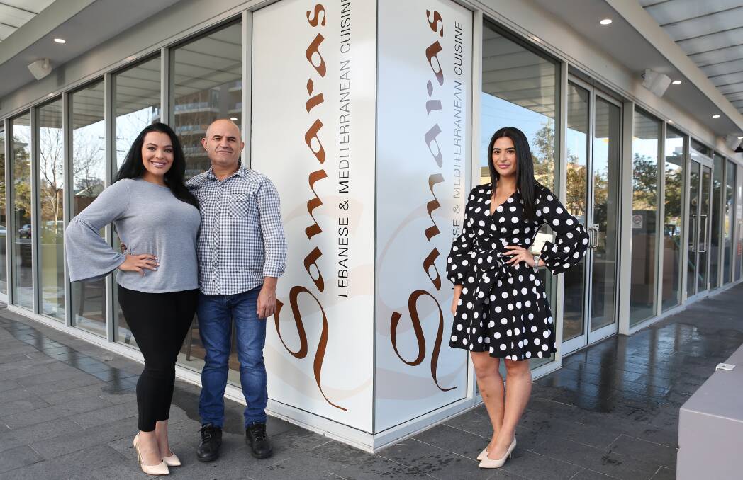 Dreams do come true: On Wednesday an exciting new chapter in Samara's story is being realised in the form of a new restaurant on the corner of Market and Corrimal Streets in Wollongong. Alyca and Mohamed Nemer (left) and Samara Nemer (right). Picture: Greg Ellis.

