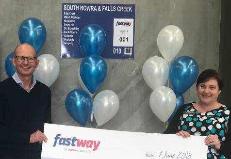 Support for mental health: Fastway Couriers chief executive Peter Lipinski and beyondblue's Michelle Bunder at the Wollongong depot last week.
