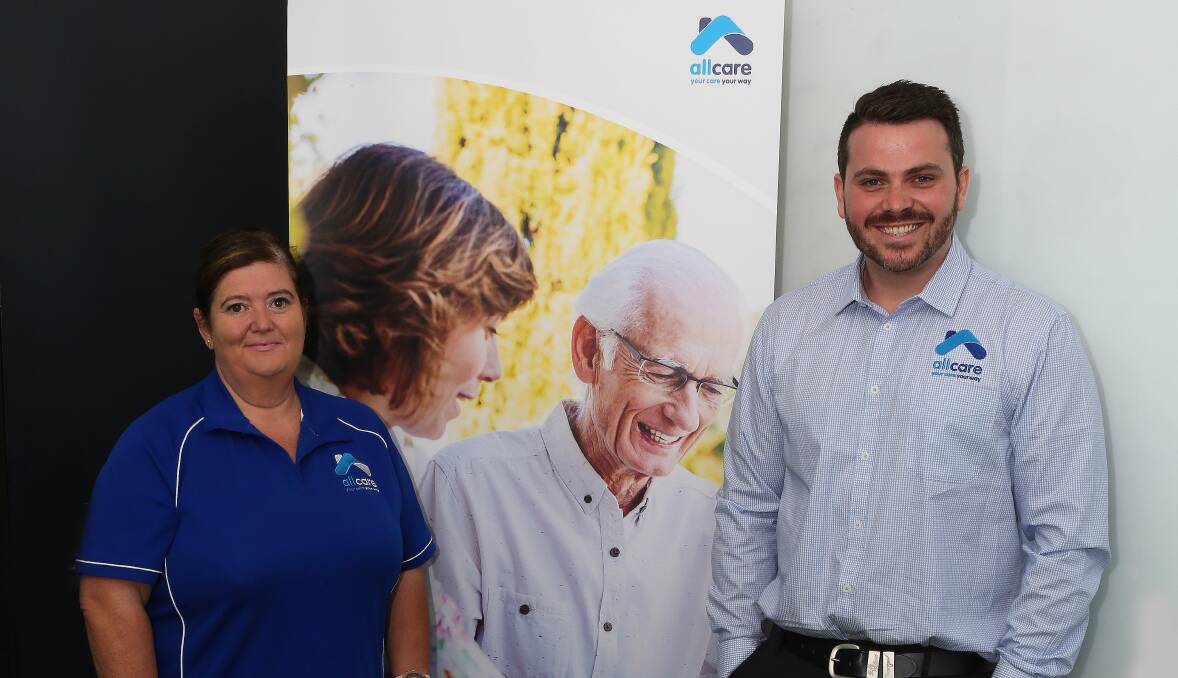 New technology for senior living: Startup founders Deanne Maunsell and Christopher Murphy at the allcare office in the iAccelerate building at the University of Wollongong Innovation Campus.
