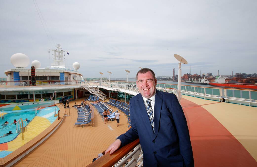Mark Sleigh on the Deck 12 of Radiance of the Seas.
