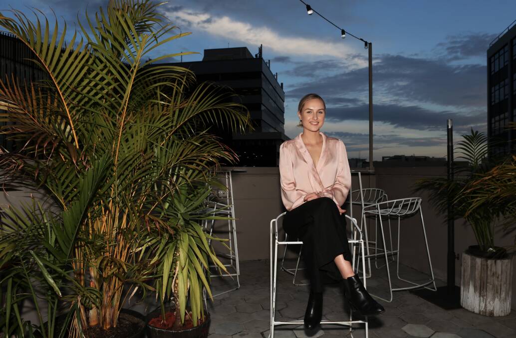 Tackling breast cancer: Demi McGregor is the marketing manager at Humber and this Saturday from 2pm at the rooftop bar she is helping the McGrath Foundation raise funds for more breast cancer nurses. Picture: Greg Ellis.
