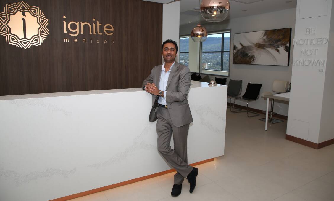 State-of-the-art medispa: Ignite Medispa founder Dr Niro Sivathasan on Level 7 of Wollongong Private Hospital. Picture: Greg Ellis. 