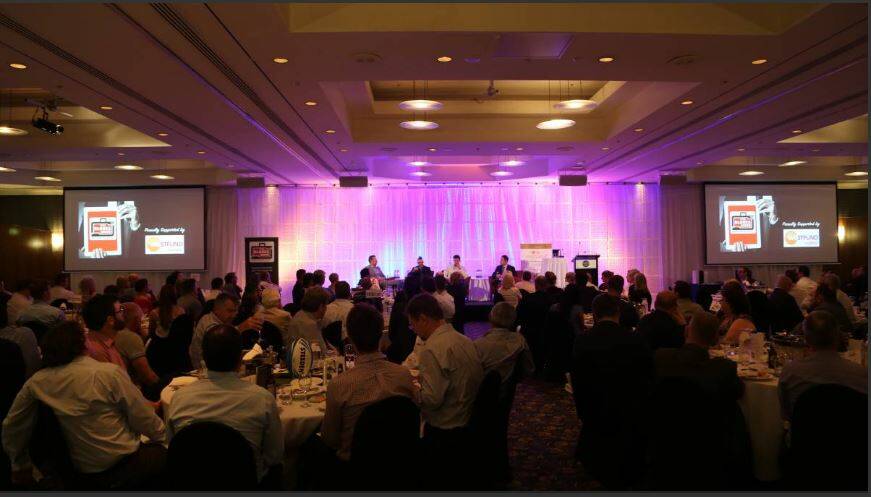 Men's health forum: A scene from the panel discussion at the inaugural It's A Blokes Lunch at the Novotel in November 2017. Picture: Greg Ellis.
