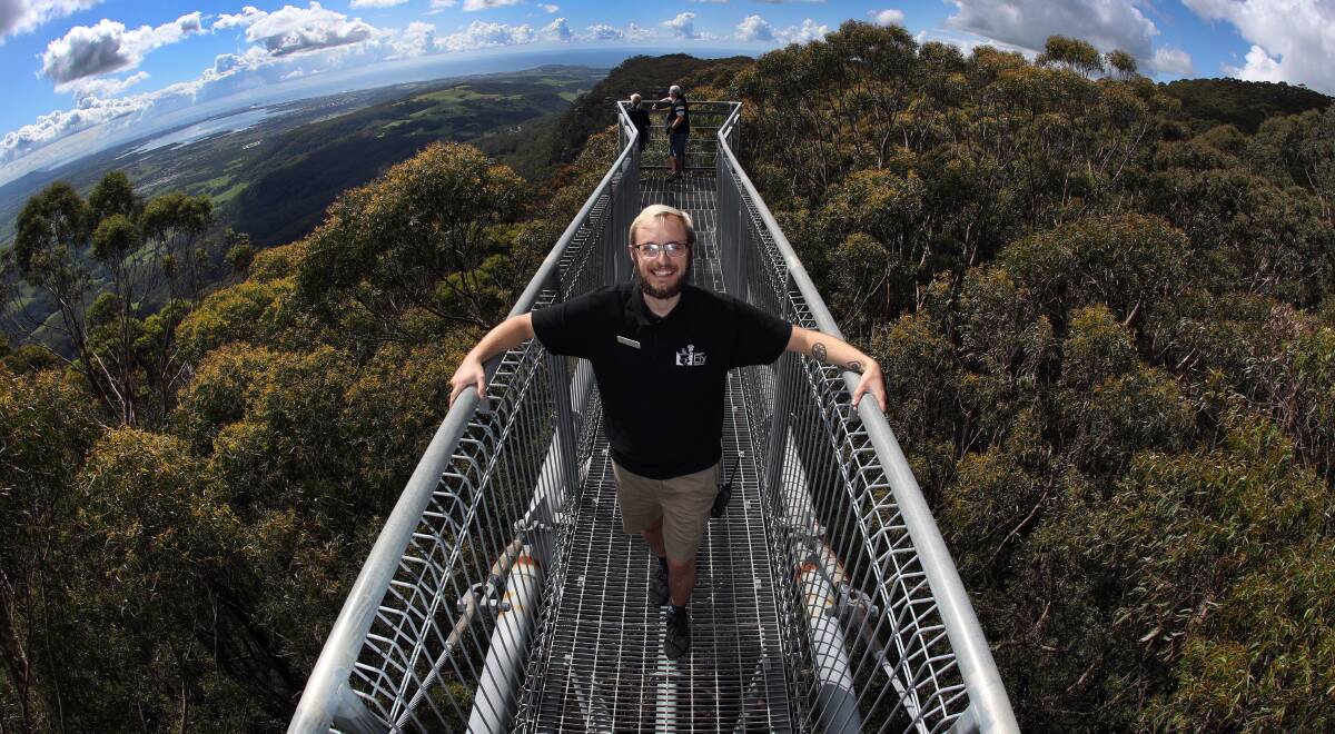 Taking each day as it comes: Illawarra Fly Treetop Adventures manager Andrew Zentrich. Picture: Robert Peet.