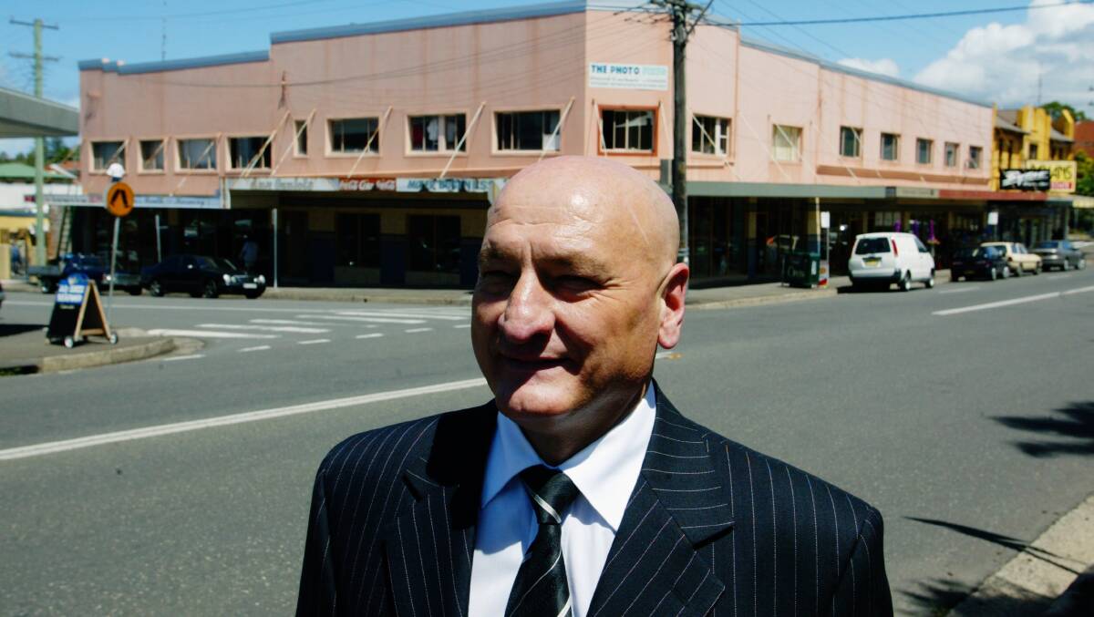 Building legacy: John Comelli at King's Theatre in Thirroul after his development application got the green light from Wollongong City Council in 2006.
