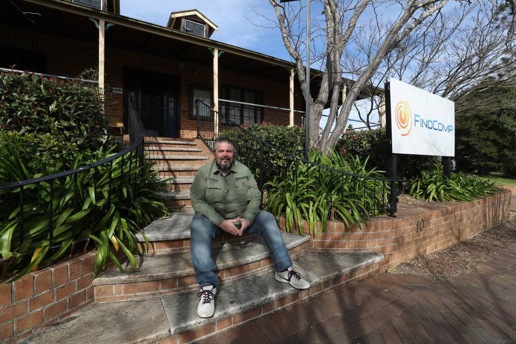 Global leader from Jamberoo: FinoComp managing director Ray Tubman outside one of the three offices located in historic buildings around Jamberoo village. Picture: Robert Peet.
