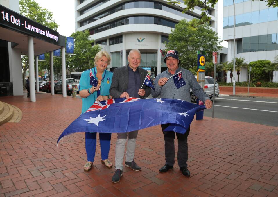 Recognising contributions: Robyn te Velde, Lord Mayor Gordon Bradbery and Grant Plecas call for nominations for Australia Day Awards. Pics: Greg Ellis.

