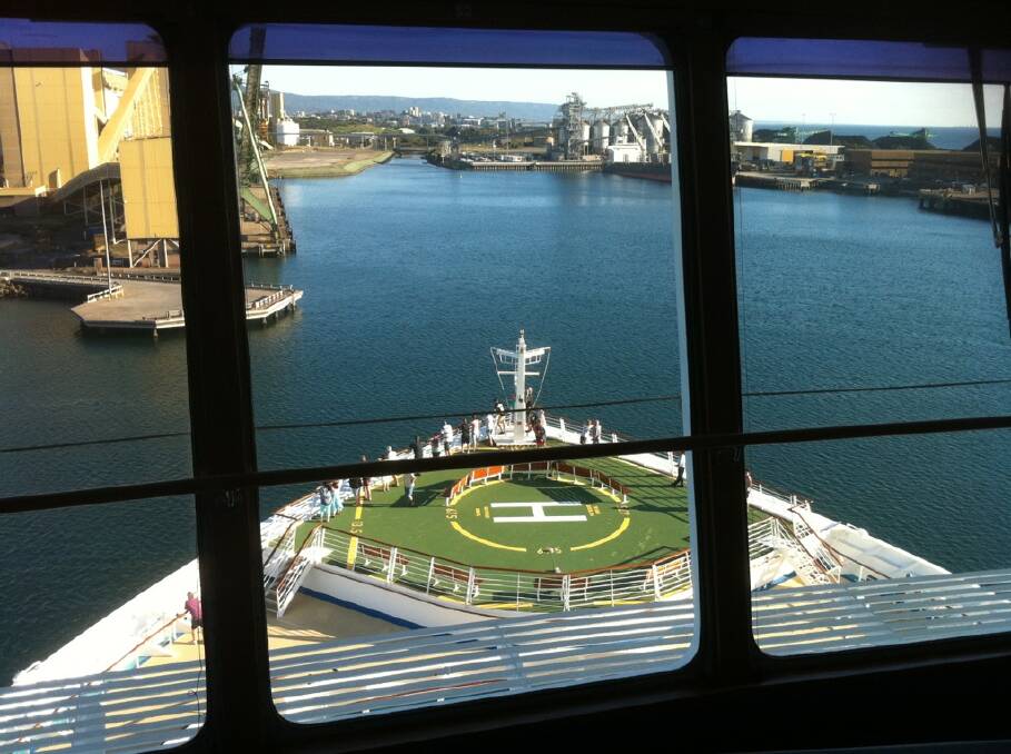 View from The Bridge: A Leigh Colacino photo taken from The Bridge of Voyager of the Seas. Picture: Leigh Colacino
