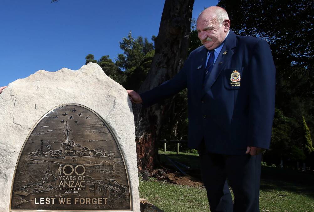Leading change: Centenary of ANZAC plaque unveiled at Wollongong Memorial Gardens.