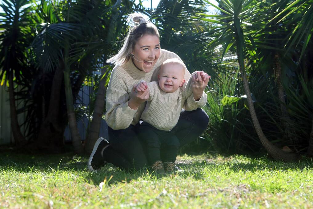 Mumpreneur: Kelly Groves with her son Kyron who inspired a new children's fashion focused business less than a year ago that is already being nationally recognised as an AusMumpreneur finalist. Picture: Sylvia Liber.
