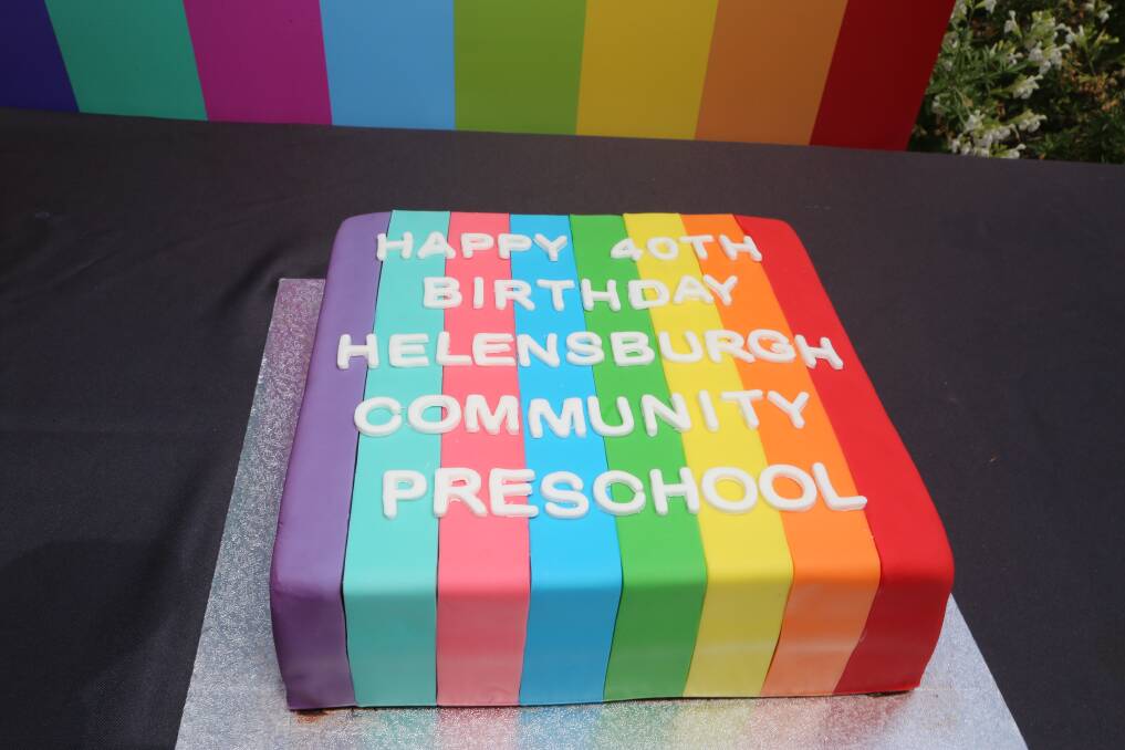 Colourful celebration: Big Fat Smile birthday cake. Picture Greg Ellis.
