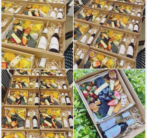 The delicious food hampers from Deli & Dine on Market.
