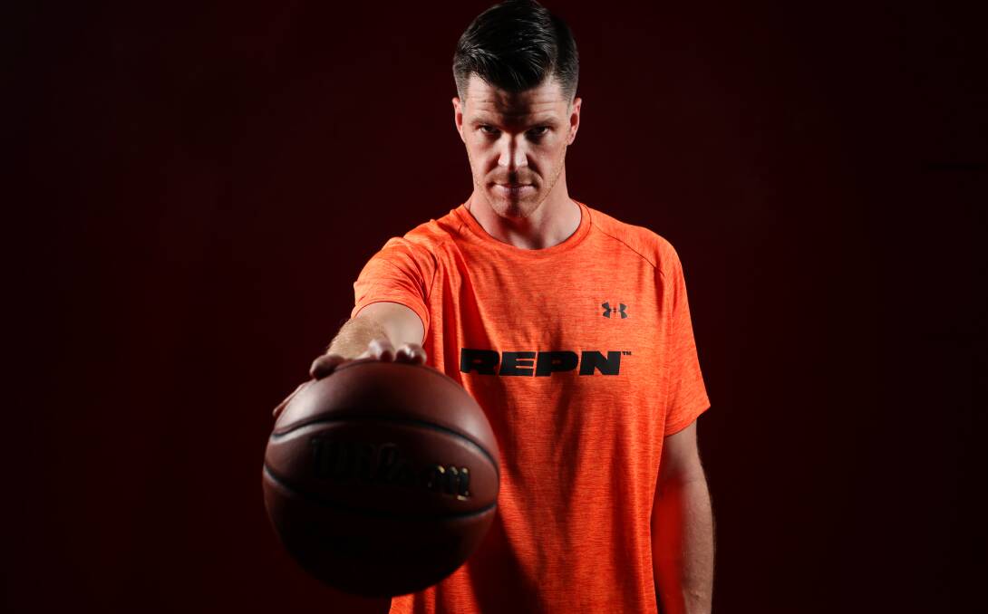 Reppin' it: NBL basketballer Lucas Walker has moved to the Illawarra and will launch a new national fitness company. Picture: Sylvia Liber. 