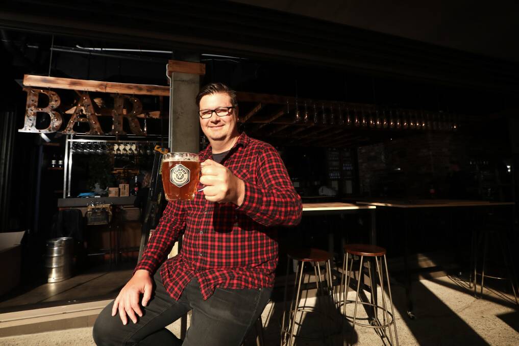 Marc Swan at the new Furphy Bar opening Saturday on the site of the former Char Char restaurant. Picture: Sylvia Liber.