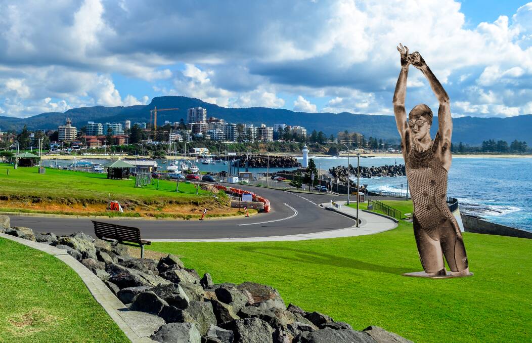 An artist's impression of what a statue of Emma McKeon could look like. 