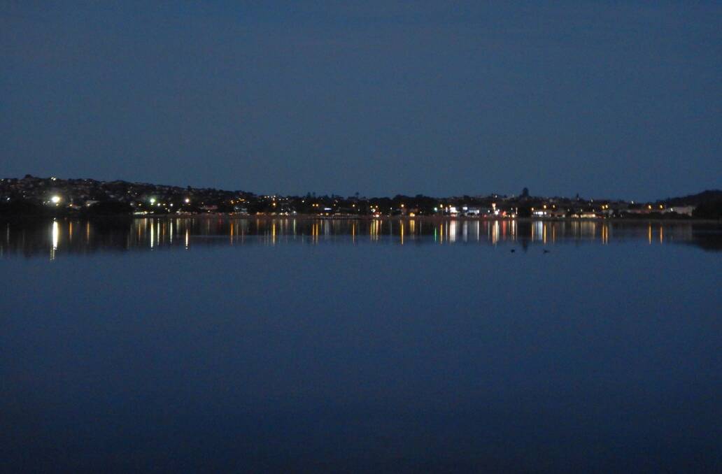 NIGHT LIGHT: Warrawong lights taken on July 26 from jetty near Purry Burry Point by Hans Haverkamp. 