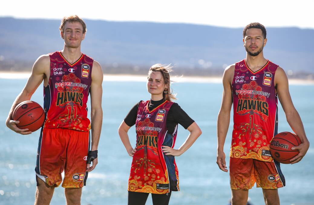 ON FIRE: Local artist Samantha Hill who helped design the new Illawarra Hawks indigenous jersey. Picture: Adam McLean. 
